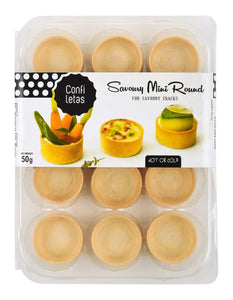 Confiletas mini Savoury Round Pastry Cases (12pk)