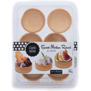 Confiletas Medium Sweet Round Pastry Cases (6pk)