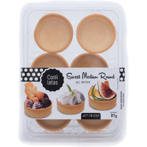 Confiletas Medium Sweet Round Pastry Cases (6pk)